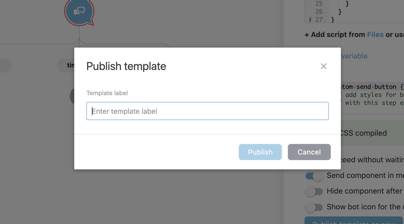 Custom templates library publish prompt preview